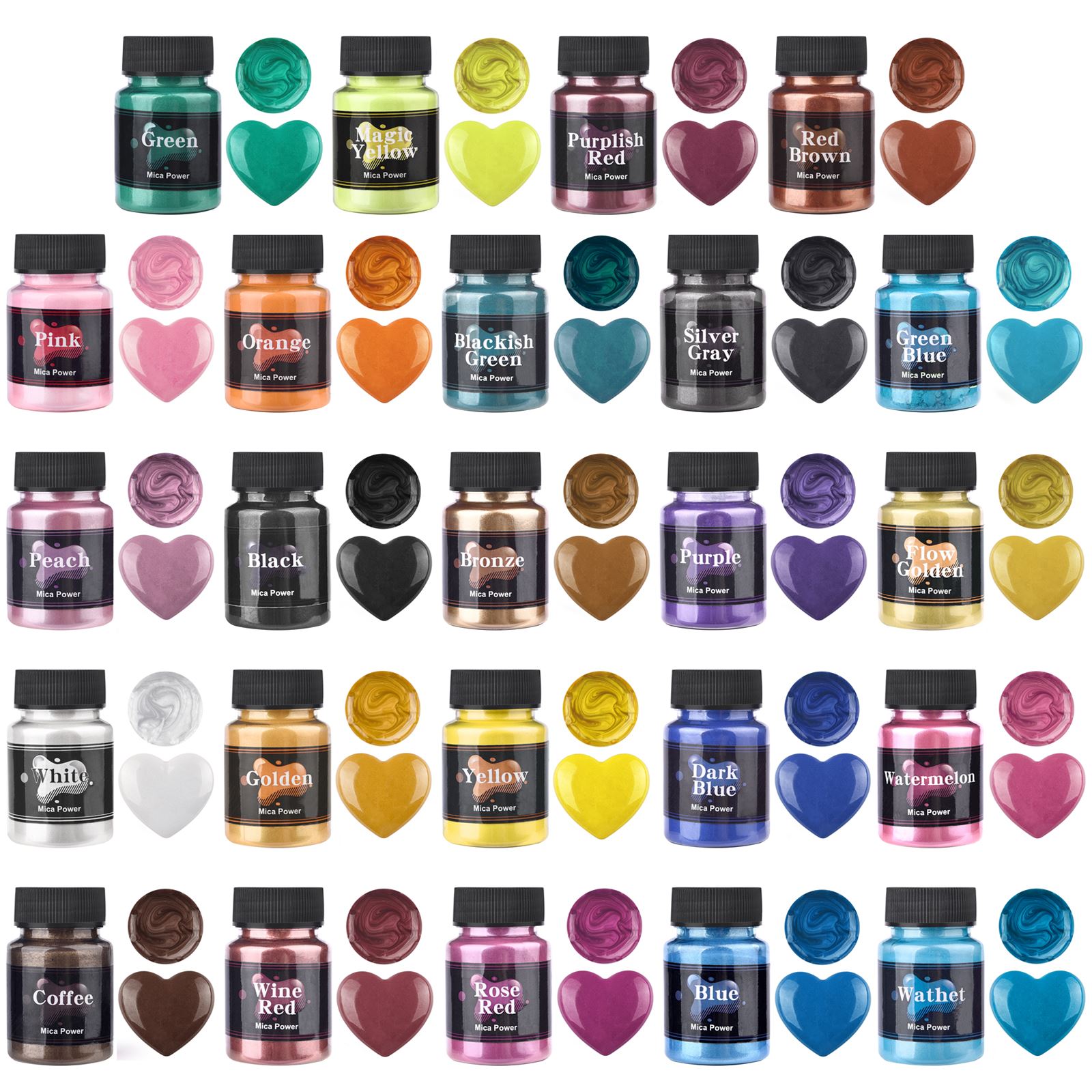 Resin Pigment Set - 50ml 24 Colors Resin Pearl Powder