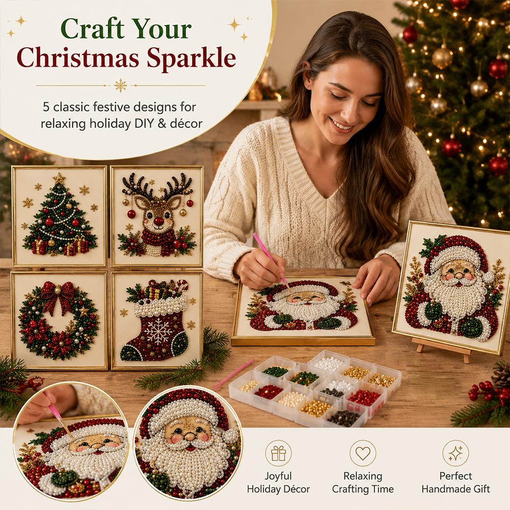 Christmas Santa Claus Pearl Ar - Resin Craft Kit review and price