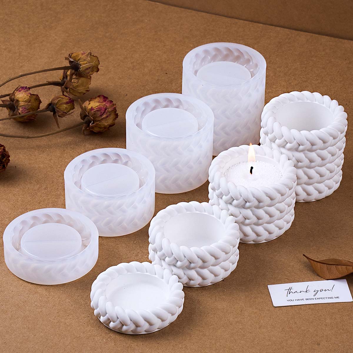 1/2/3/4 Floors Hemp Rope Candl - Coaster Mold Round review and price