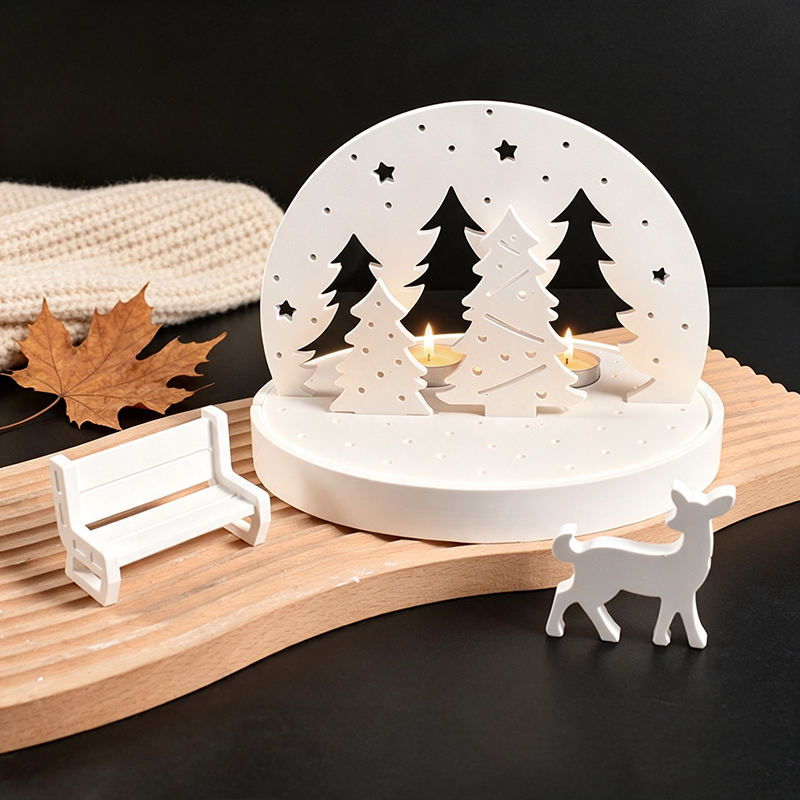 Christmas Elk Tealight Candle  - Silicone Mold Tray review and price