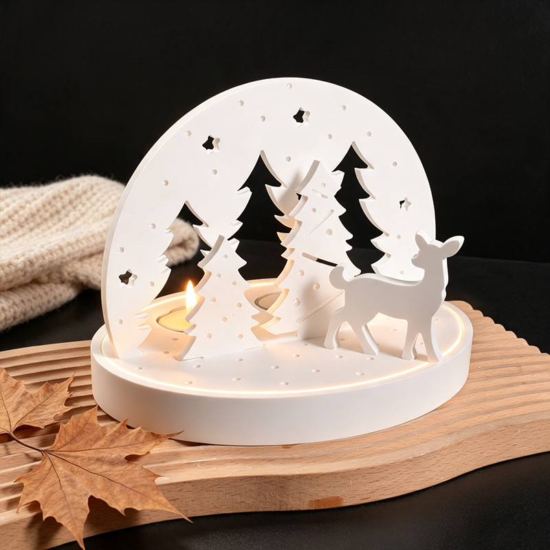 Christmas Elk Tealight Candle  - Silicone Mold Tray review and price