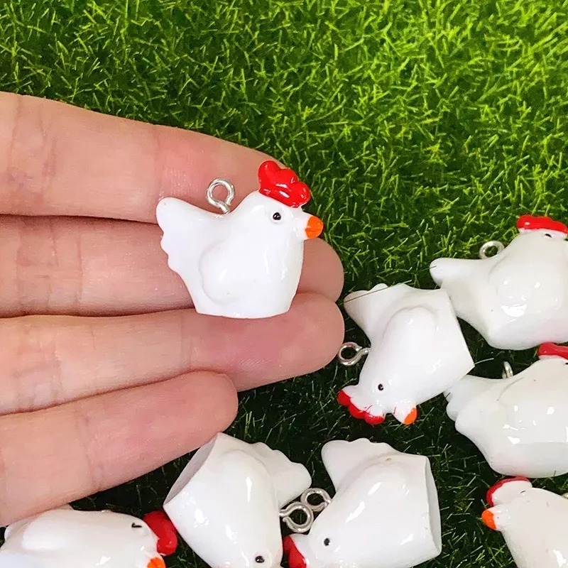 10Pcs Cute Mini 3D Chicken Res - Resin Craft Supplies review and price