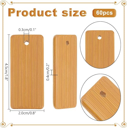 50pcs Wooden Tags Key Ring Bla - Wood Ring Blank review and price