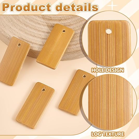 50pcs Wooden Tags Key Ring Bla - Wood Ring Blank review and price