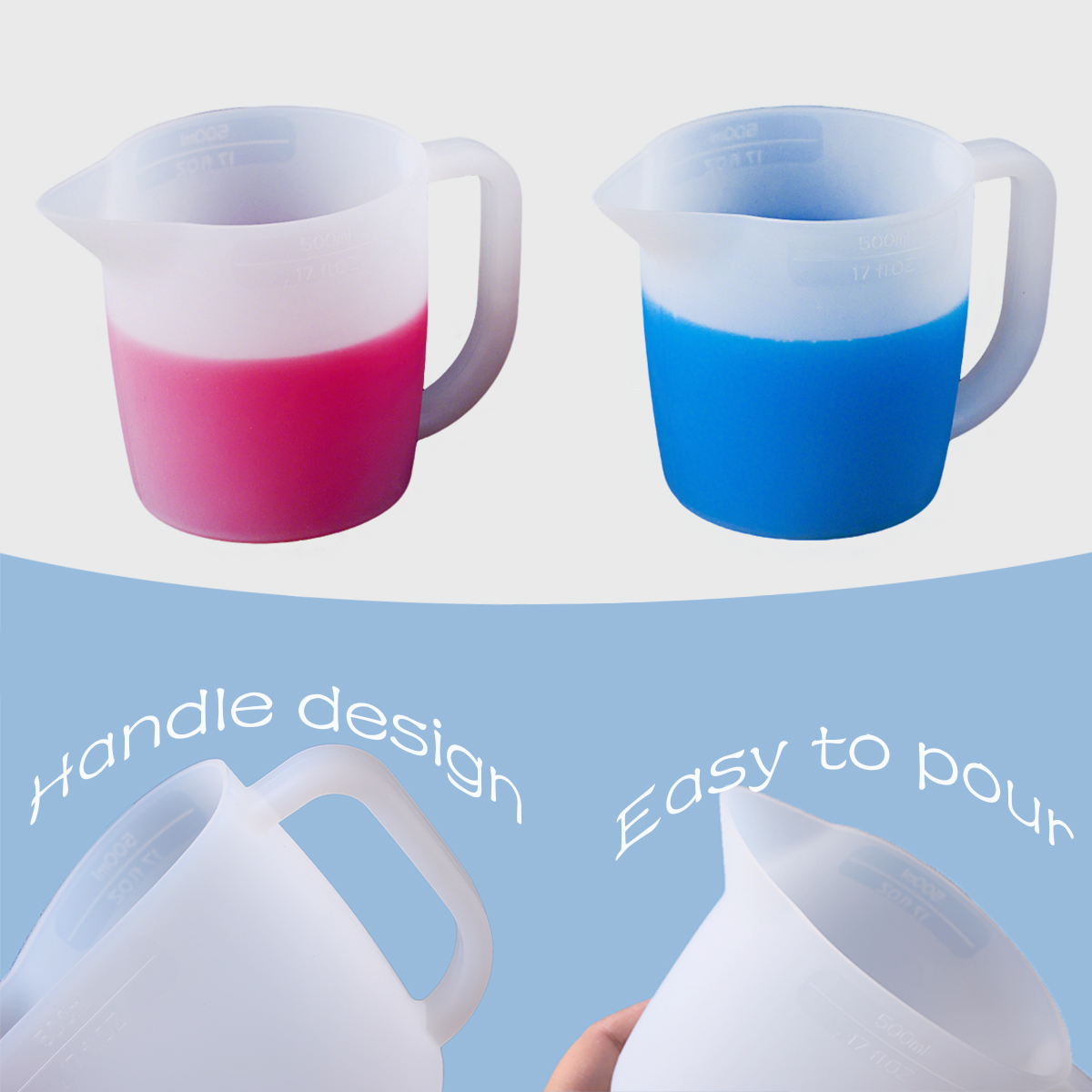 500ML Silicone Measuring Cup w - Mixing Cup Silicone review and price