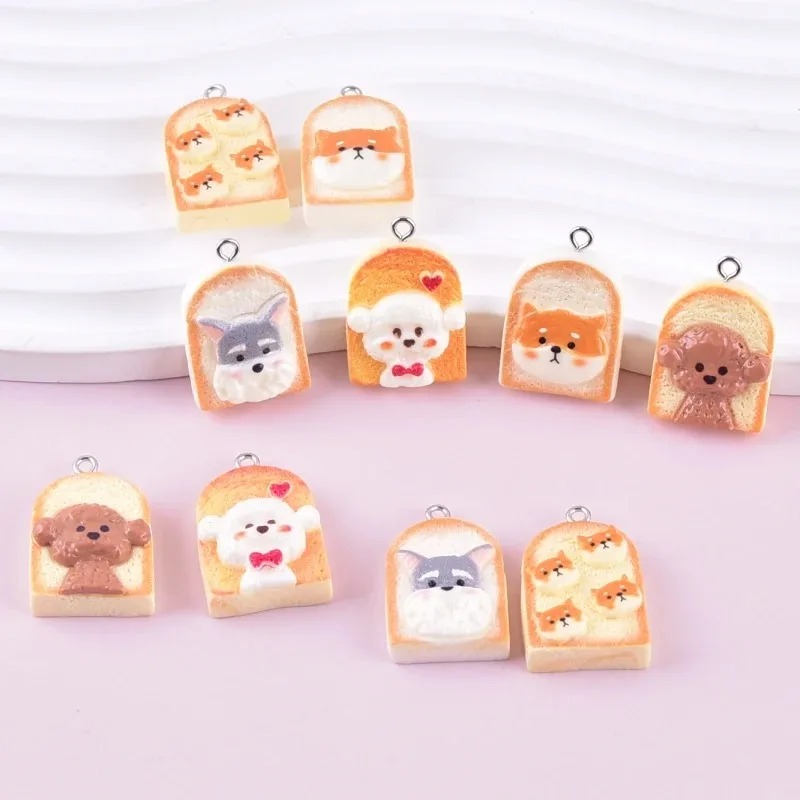 10Pcs Cute Toast Dog Resin Pen - Resin Craft Supplies review and price