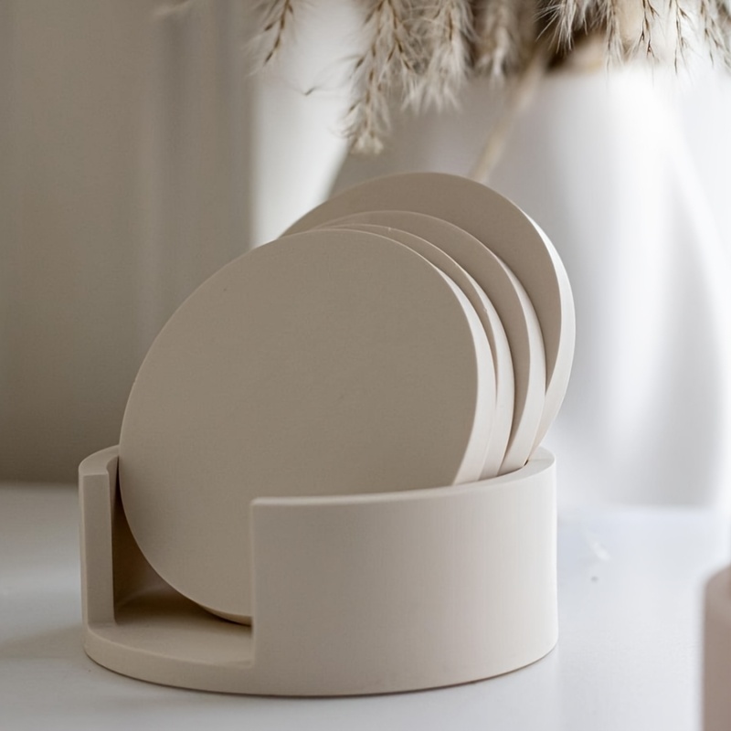 5pcs Round Coaster Silicone Mo - Coaster Mold Round review and price