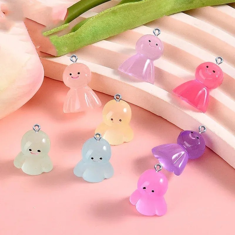 10Pcs Glow In Dark Cartoon Dol - Resin Craft Supplies review and price