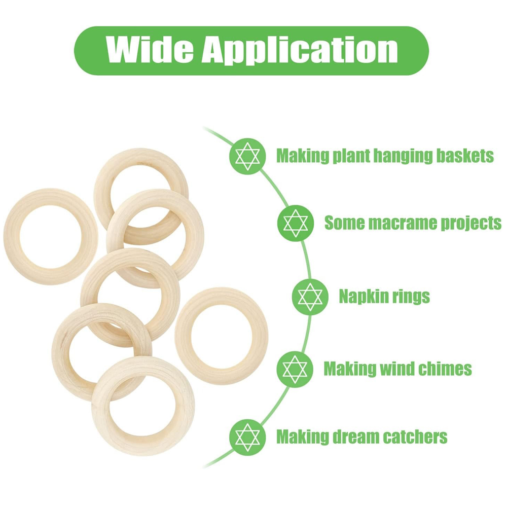 20PCS Wooden Rings for Craft 5 - Wood Ring Blank review and price