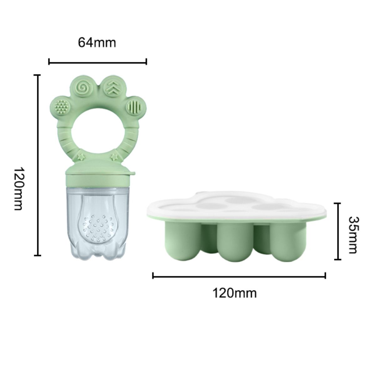 Baby Fruit Food Feeder & Freez - Silicone Mold Tray review and price