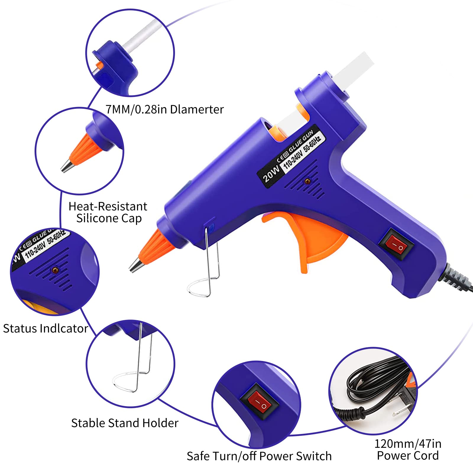 20W Hot Melt Glue Gun Househol - Heat Gun Small review and price