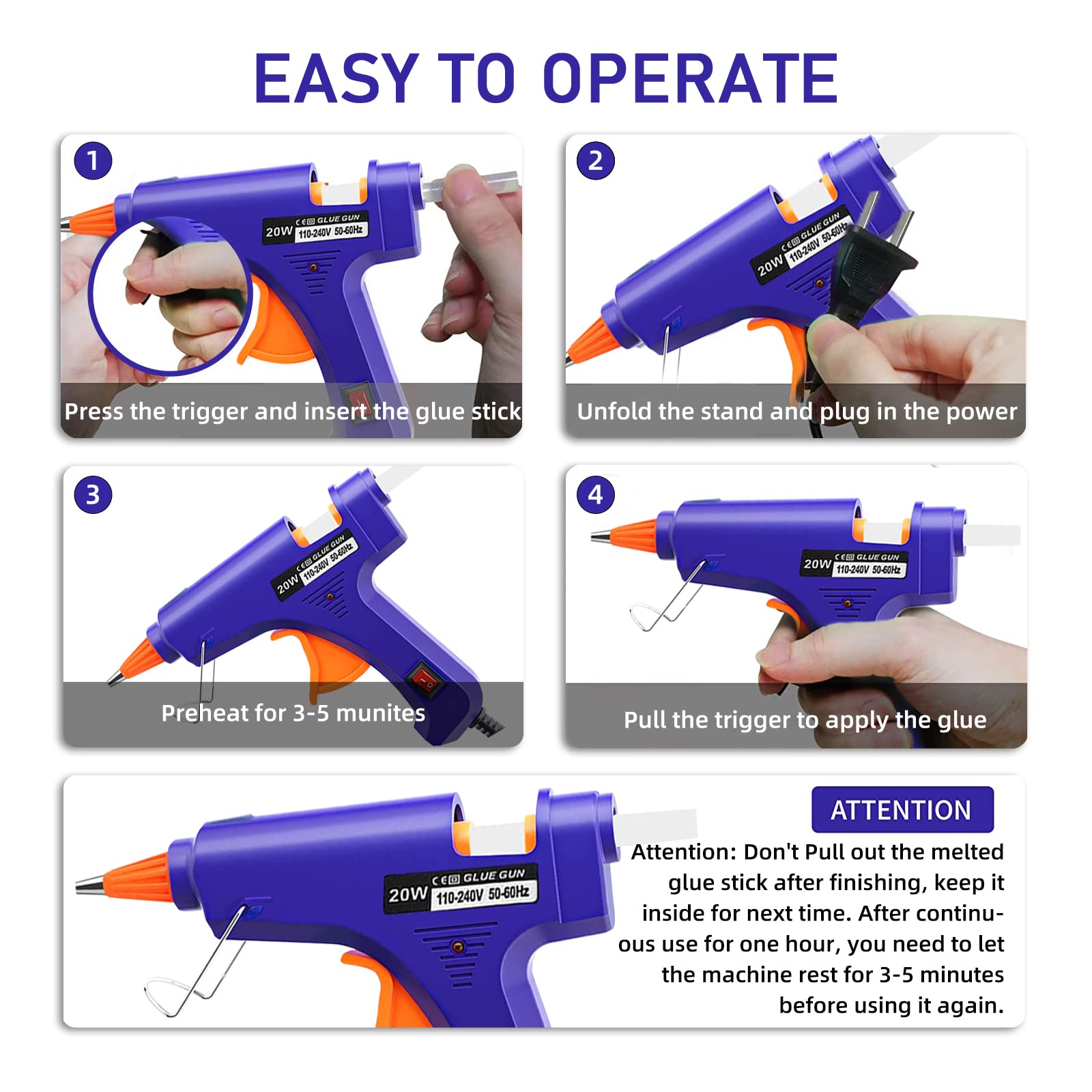 20W Hot Melt Glue Gun Househol - Heat Gun Small review and price