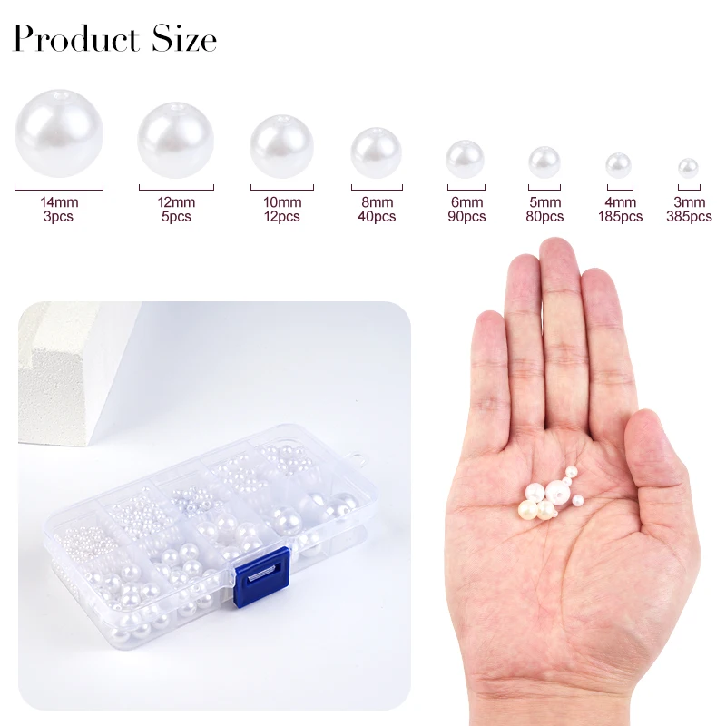 800pcs Artificial Faux Pearl R - Resin Craft Kit review and price