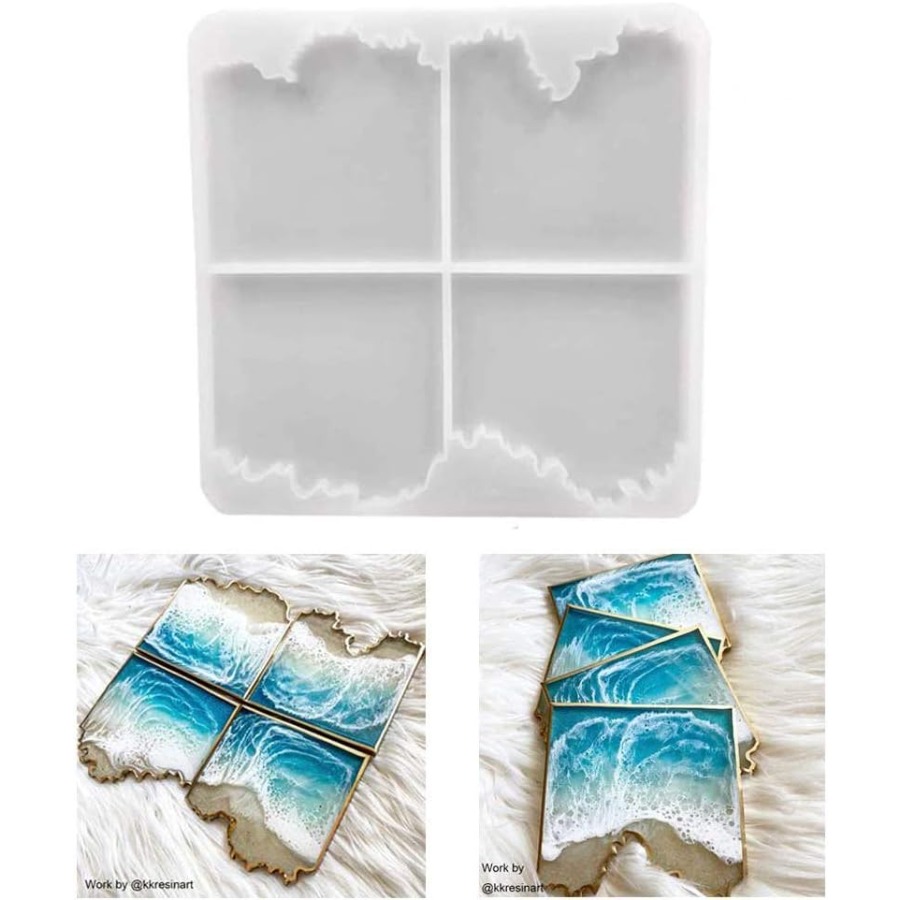 Ocean Wave Coaster Silicone Mo - Resin Ocean Wave Mold review and price