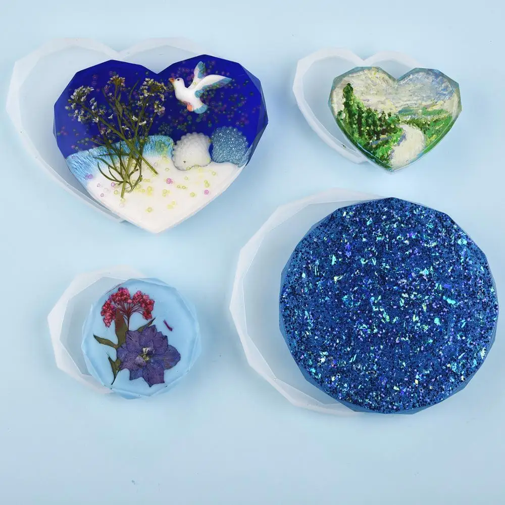 Resin Coaster Silicone Mold Ca - Coaster Mold Round review and price