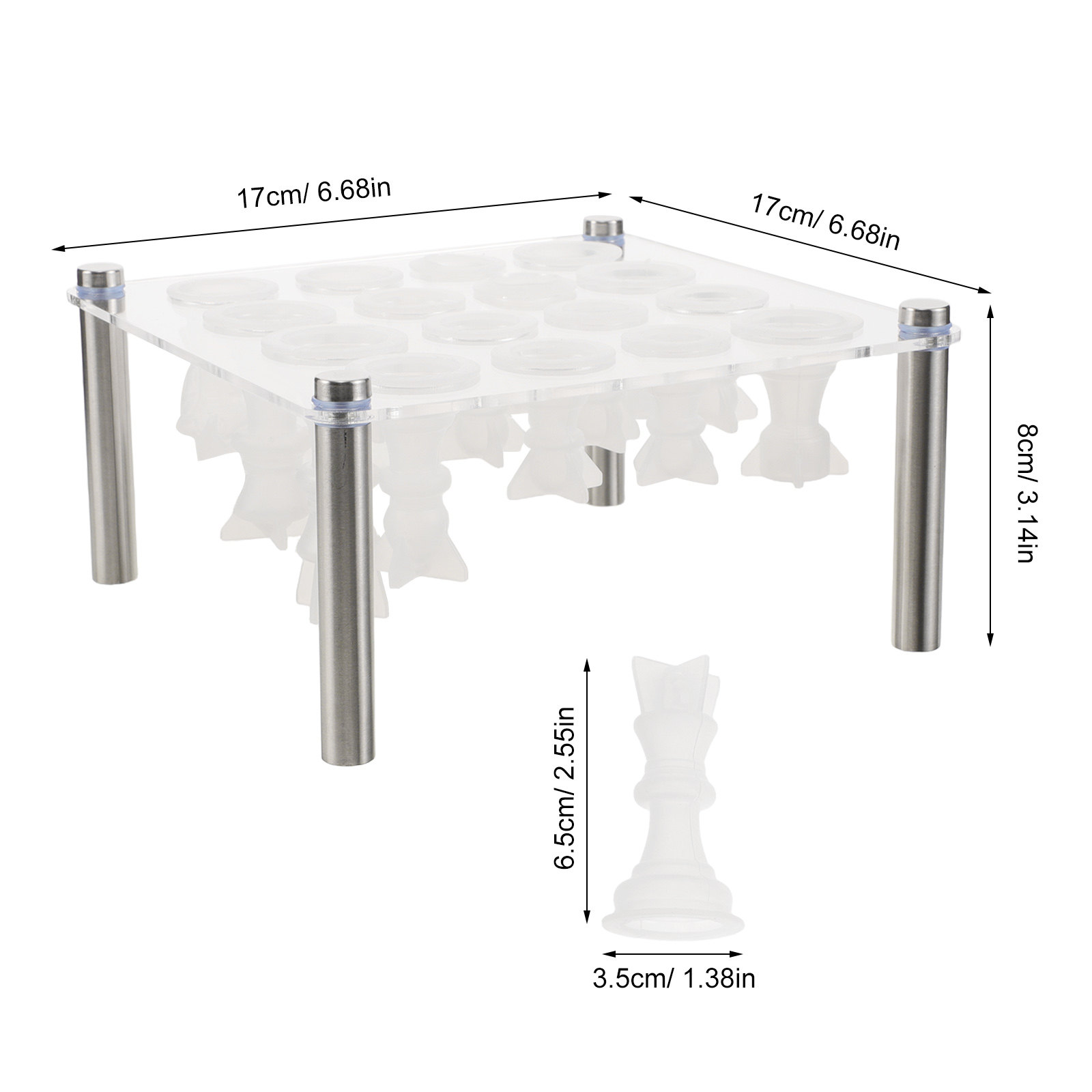1Set Chess Piece Silicone Mold - Resin Craft Workshop review and price