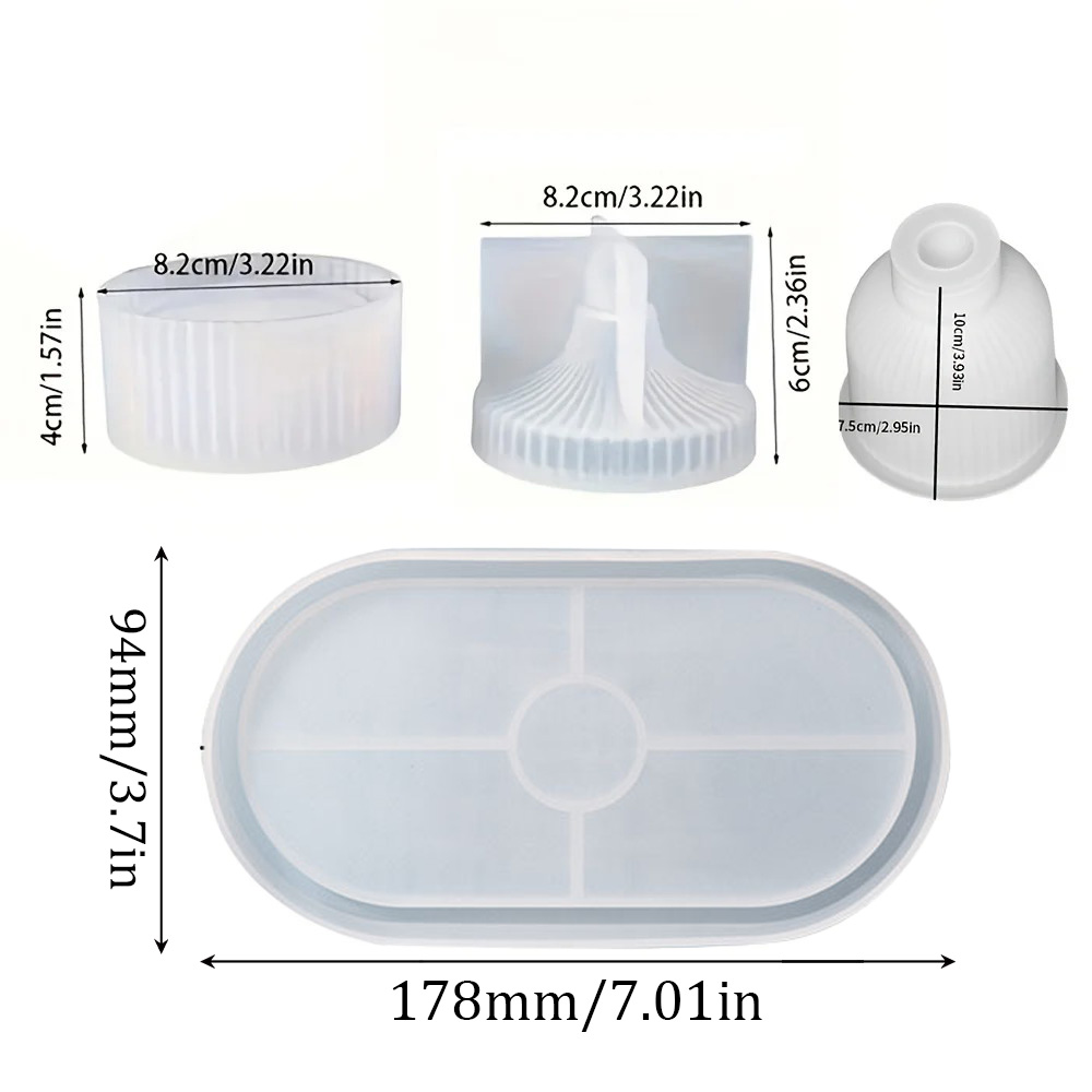 4pcs Silicone Molds Oval Tray  - Silicone Mold Tray review and price