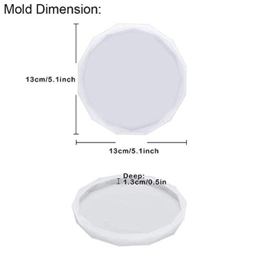4 Pack Coaster Molds - Diamond - Geode Mold Silicone review and price