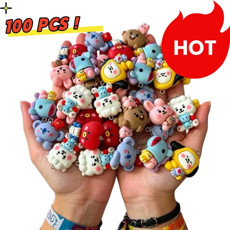 7pcs BT21 Resin Cartoon Charm  - Resin Craft Supplies review and price