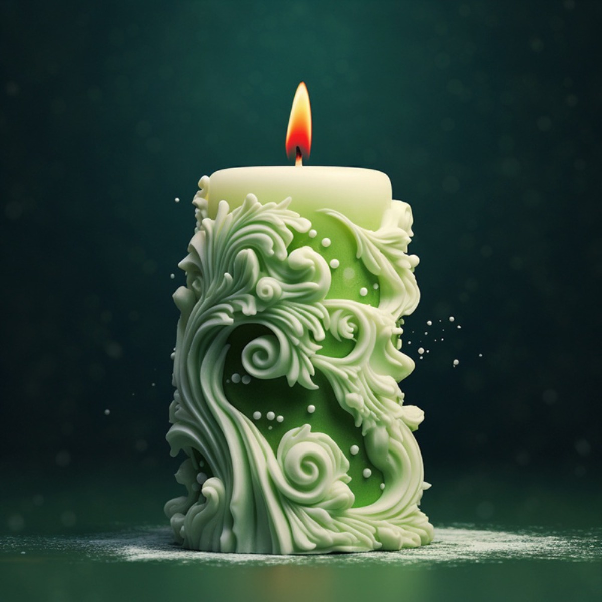 geometry Carved Cylindrical Si - Resin Ocean Wave Mold review and price