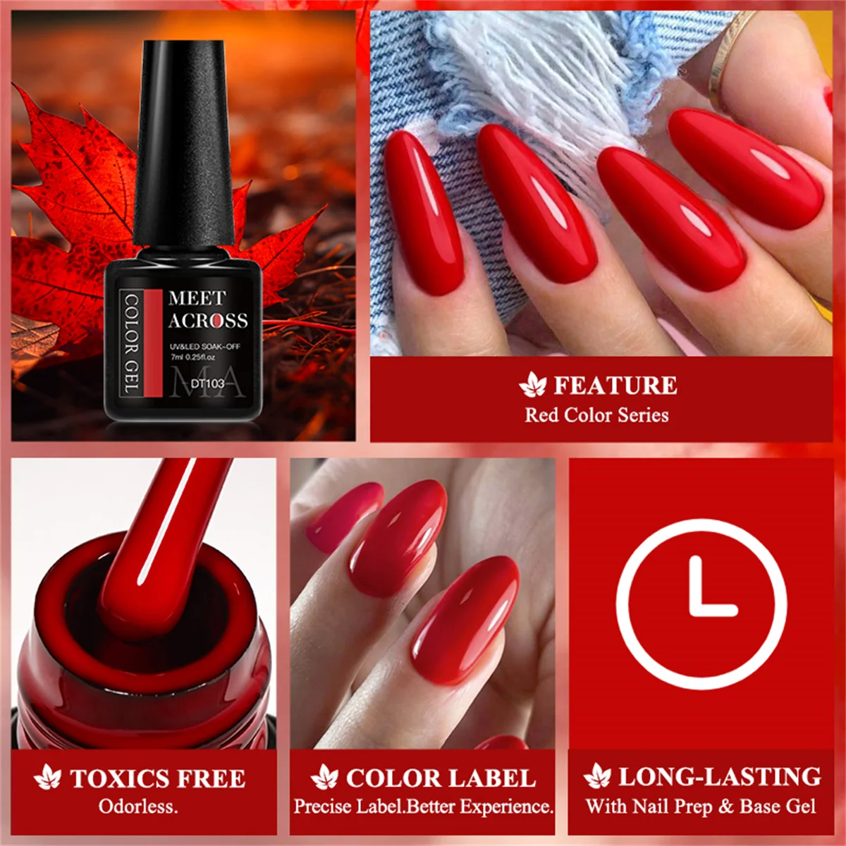 8pcs Gel Nail Polish Set HEMA  - Resin Glitter Pack review and price