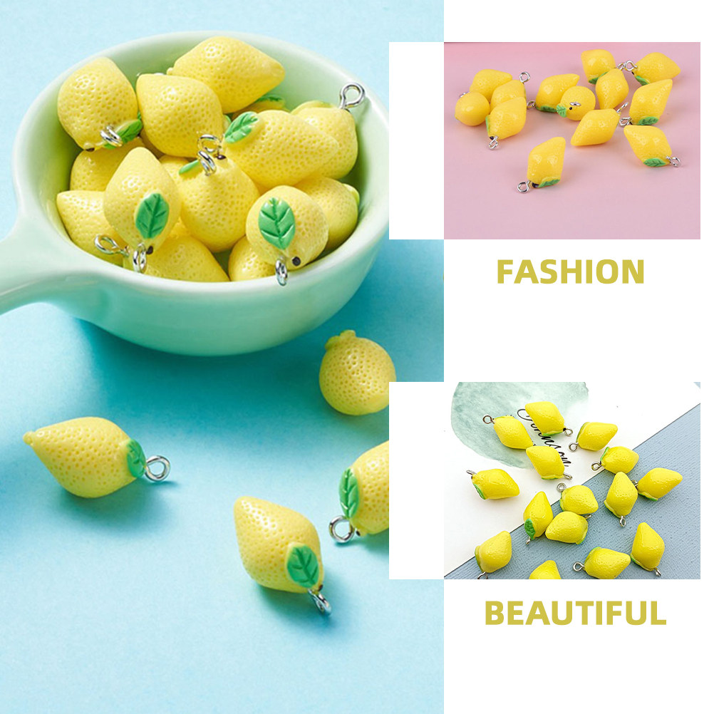 20Pcs Lemon Resin Charms DIY J - Resin Craft Supplies review and price