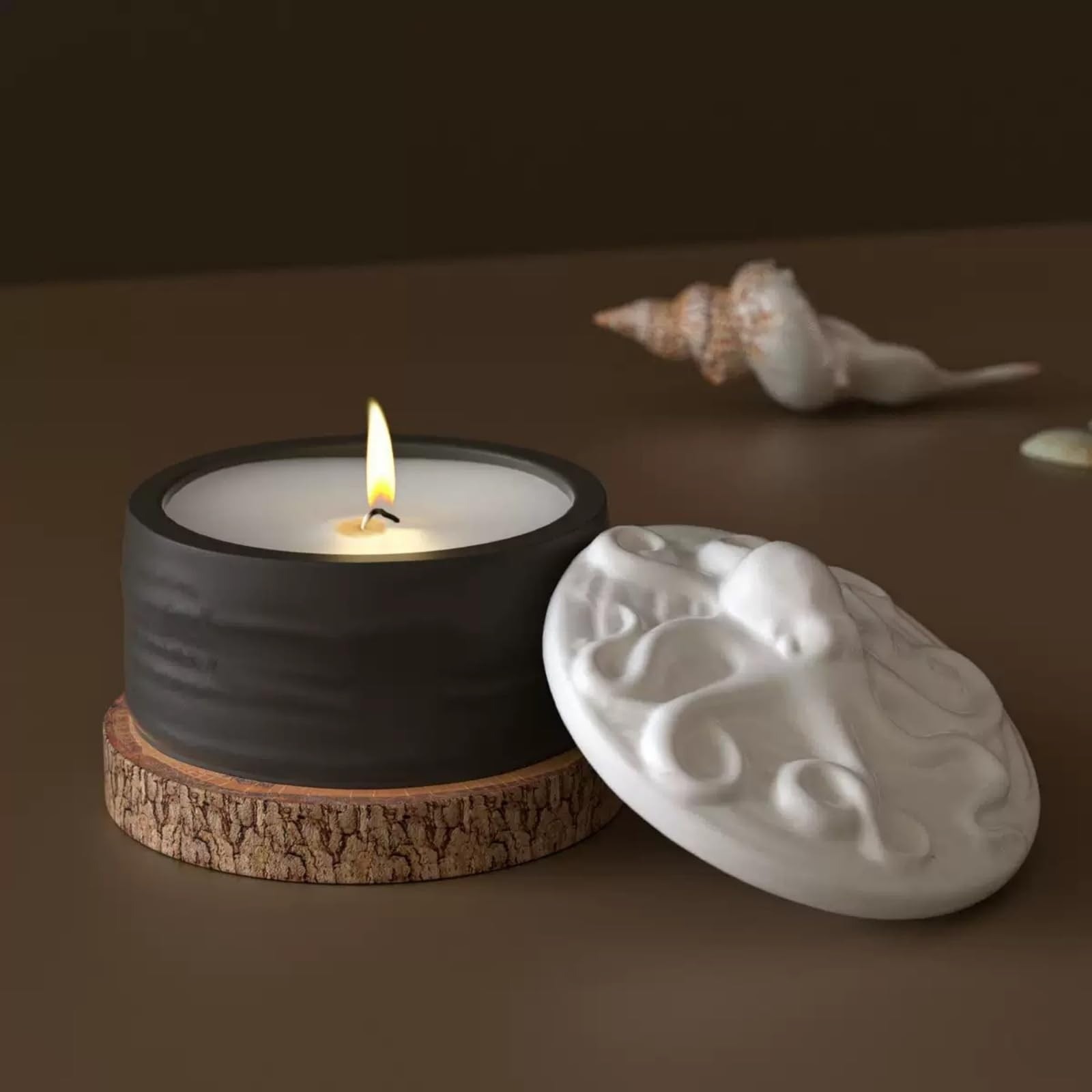 Octopus Lid Candle Jar Silicon - Resin Ocean Wave Mold review and price