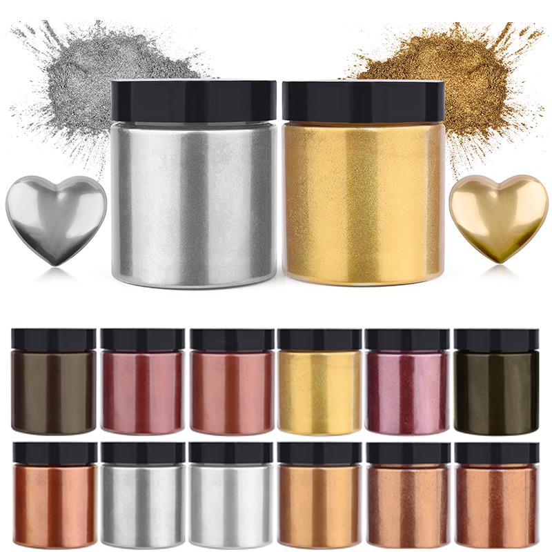 50g Shimmer Metallic Gold Silv - Resin Pigment Set review and price