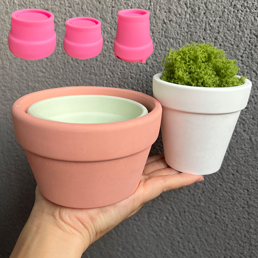 Large Concrete Plant Pot Silic - Coaster Mold Round review and price