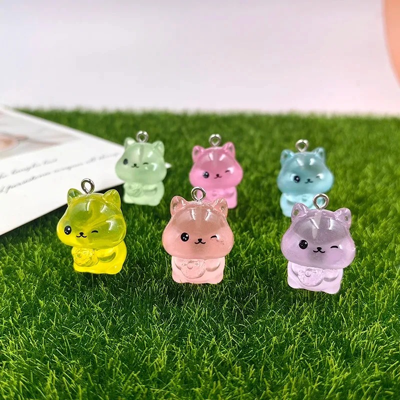 10Pcs Glow In The Dark Kawaii  - Resin Craft Supplies review and price