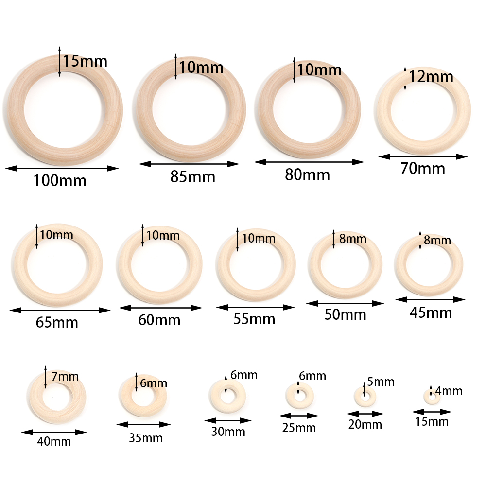 2-10pcs/lot Round Natural Wood - Wood Ring Blank review and price